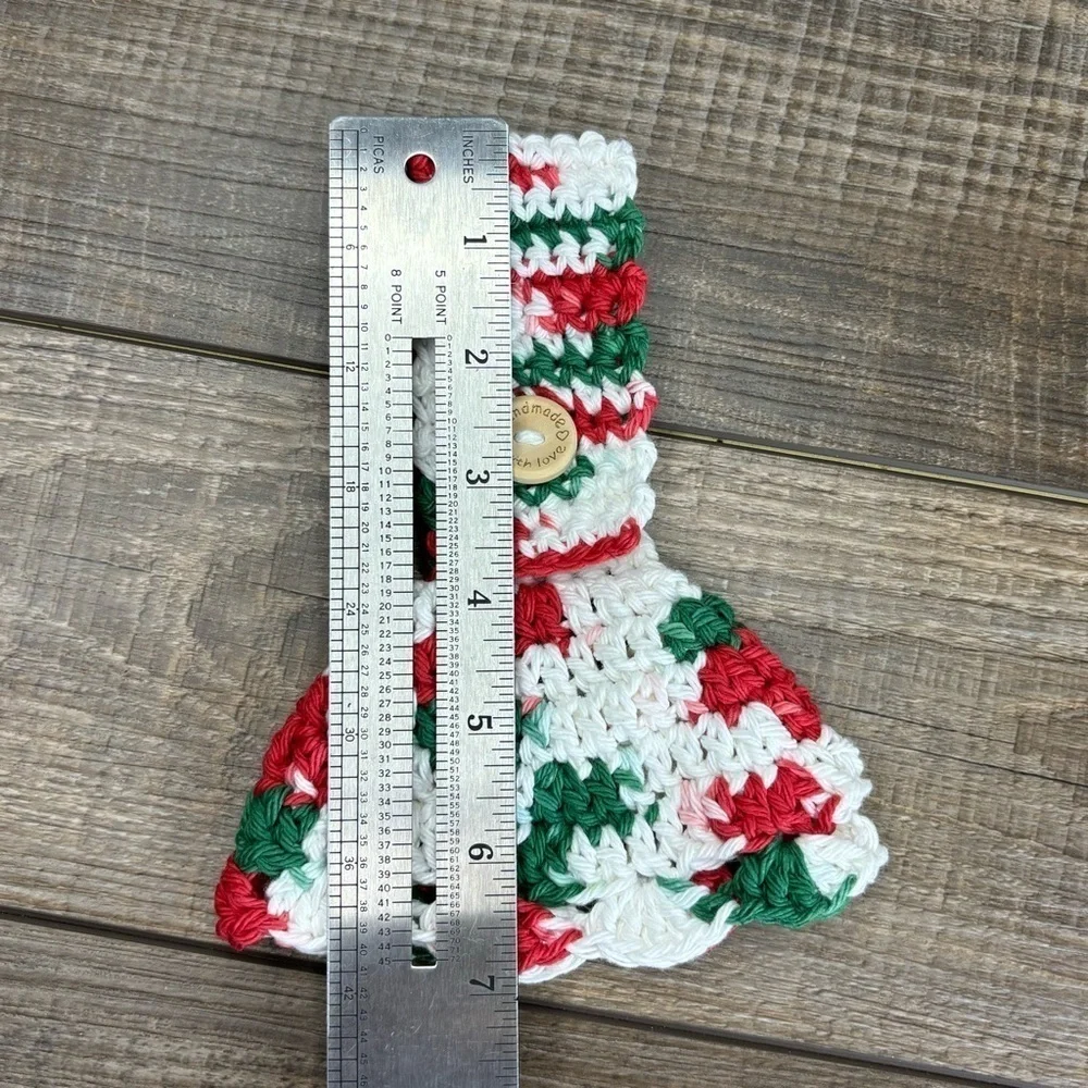 Kitchen Tea Hand Towel‎ Topper Holder Christmas Holiday Cotton Crochet by Seller